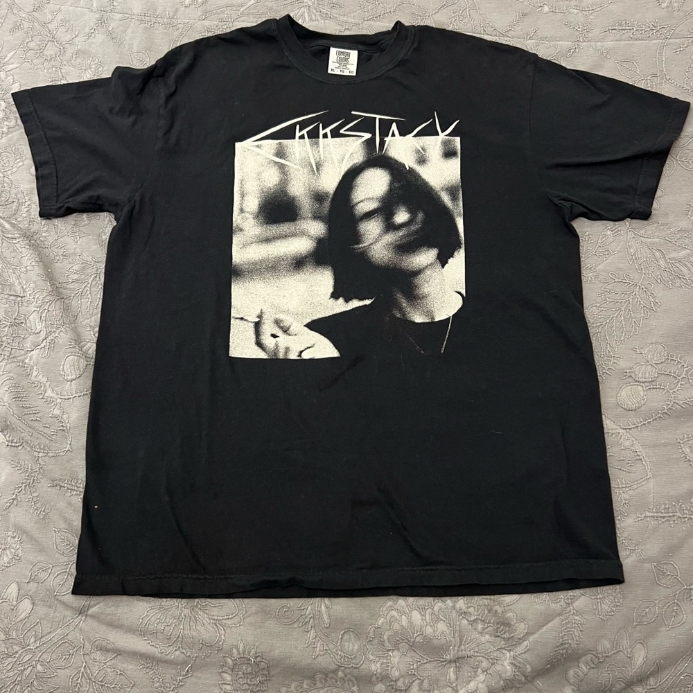 Comfort Colors Black Short Sleeve Tee with Artistic Print